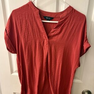 RACHEL Rachel Roy Rust Red Blouse